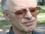 Choking backing emotion, John Barrington Leigh spoke to reporters outside Robert's Edmonton home.